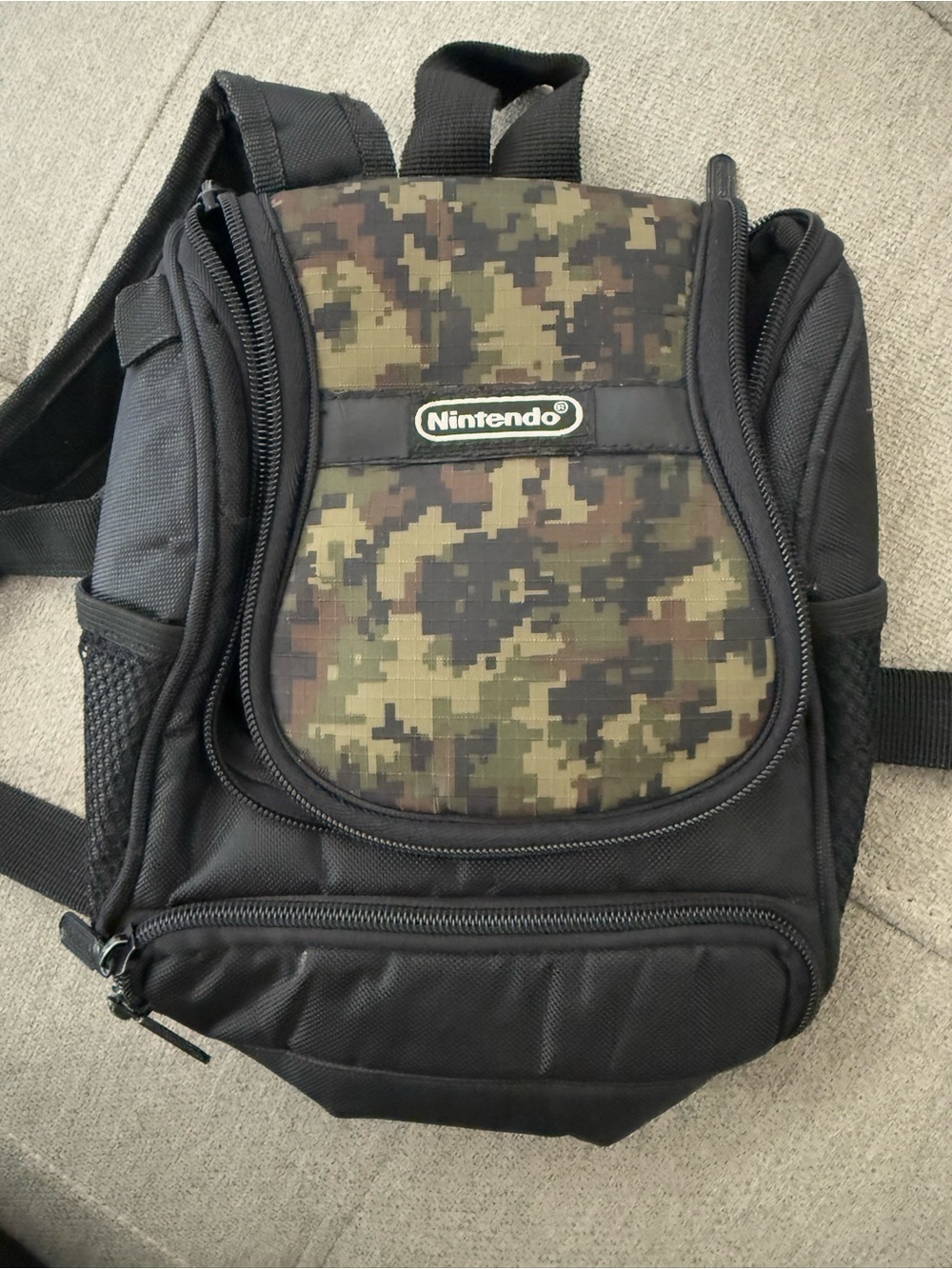 Nintendo Gameboy - DS - Switch Lite Mini Backpack Carrying Case Army Camouflage